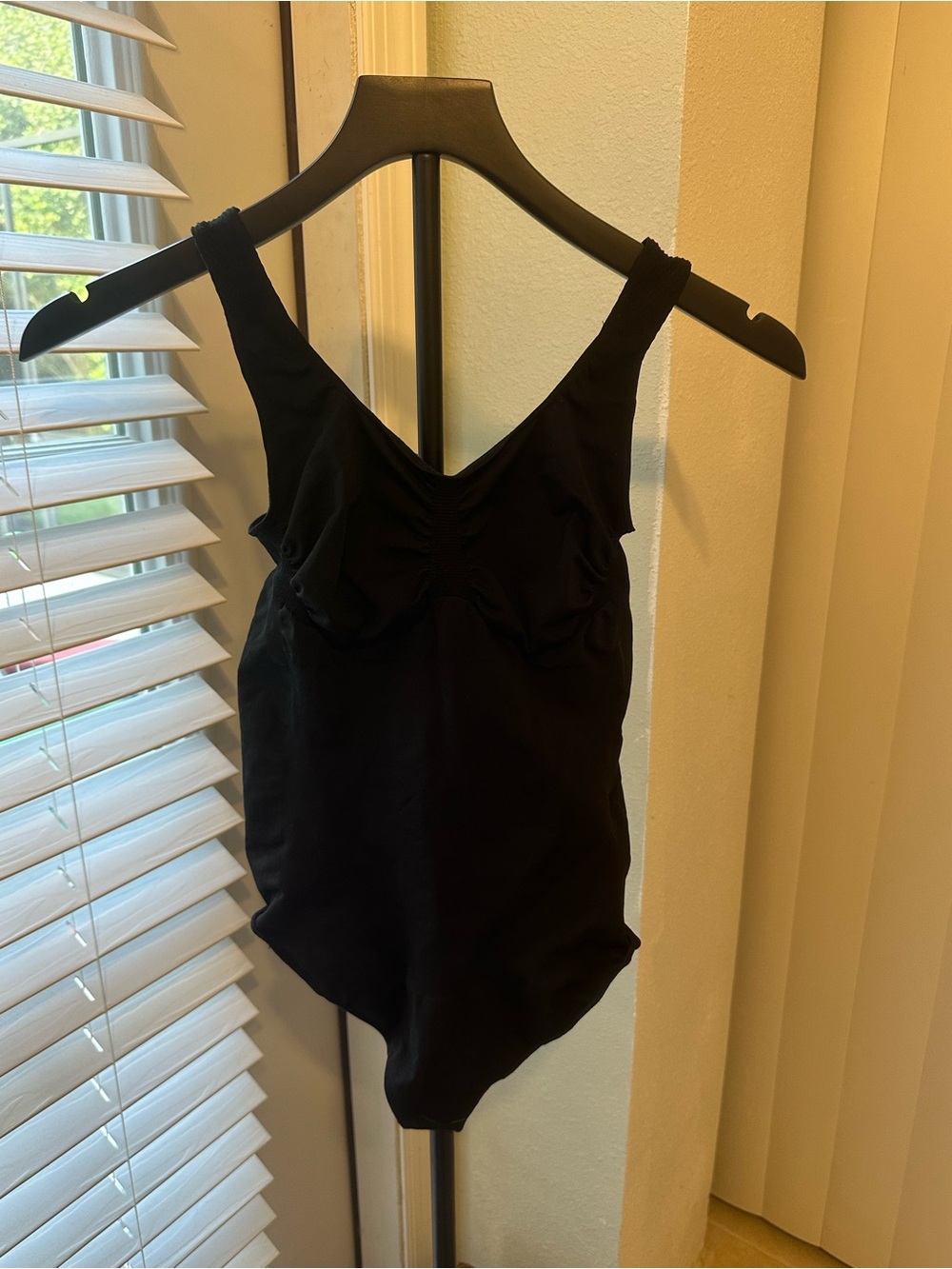YITTY Black Shaping Bodysuit 3X/4X Ruched V Neck